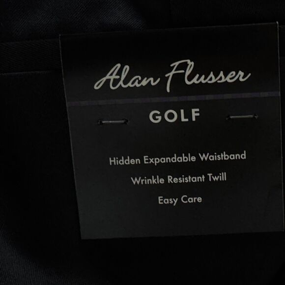 New Alan Flusser Golf Pleated Wrinkle Resistant Twill Pant Men's Size 38 x 32 - Picture 3 of 12